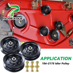 POSEAGLE mower deck protection concept highlights reduced wear from quality pulleys