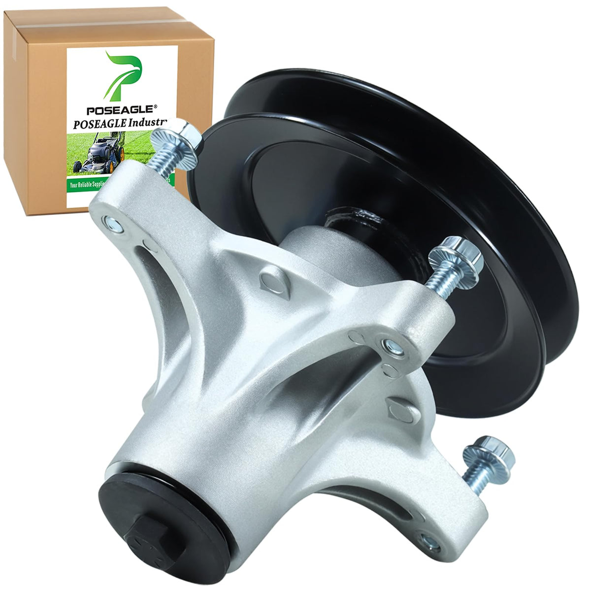 POSEAGLE spindle assembly 121-0751 ready for quick replacement on Toro Timecutter decks.