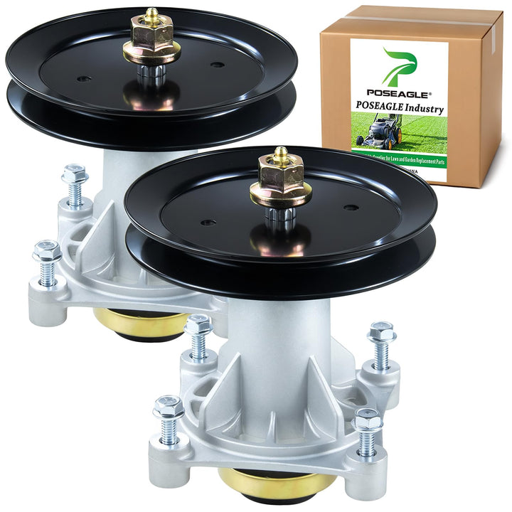 POSEAGLE spindle assembly 2-pack for reliable mower upgrades and easy replacements.