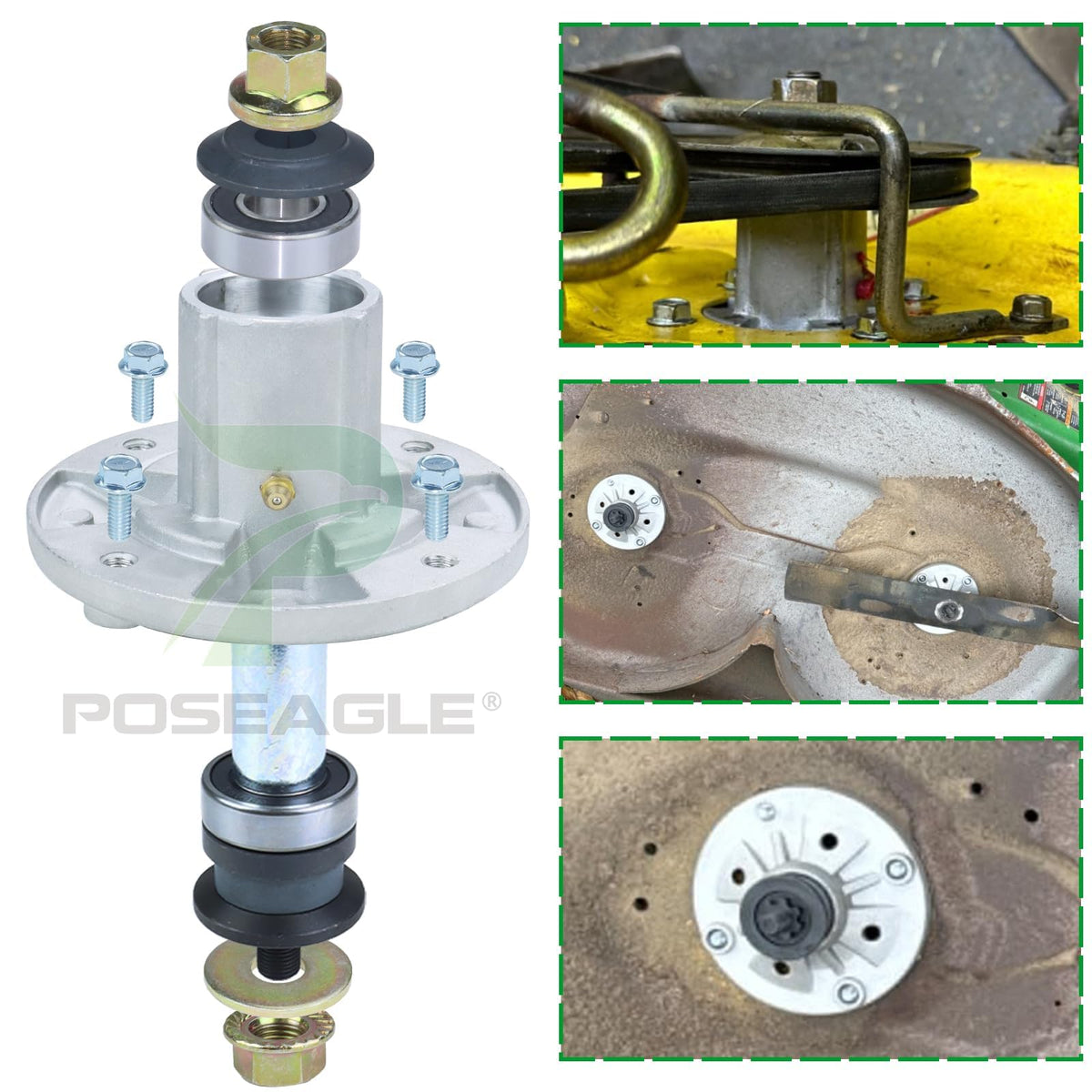 POSEAGLE grease zerk and screws demonstrate maintenance-ready design.