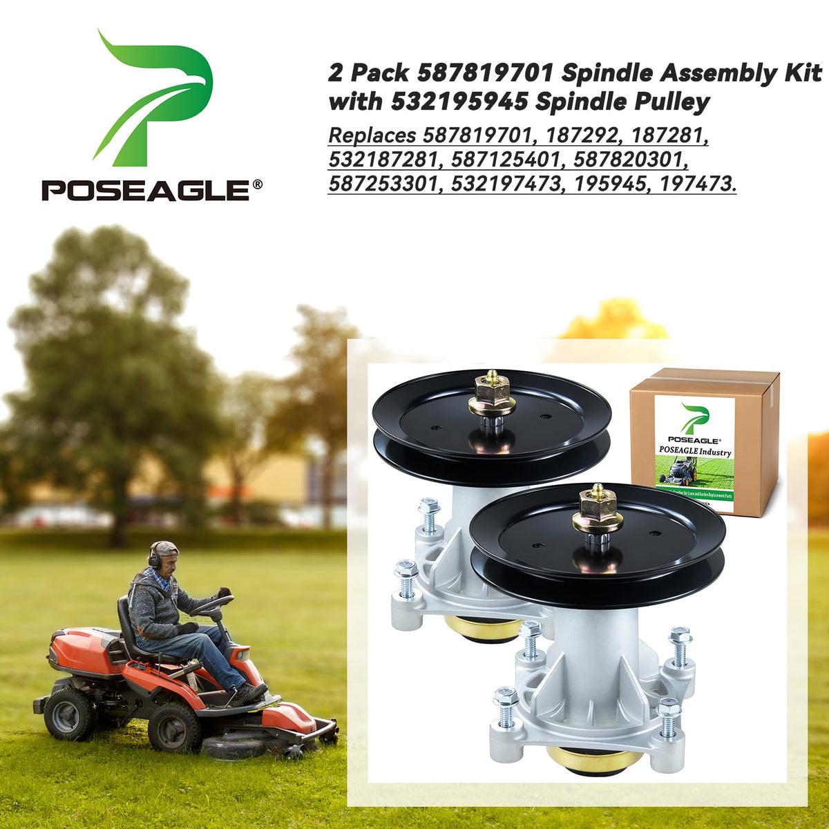 POSEAGLE spindle pulley 532197473 for smooth operation and extended life.