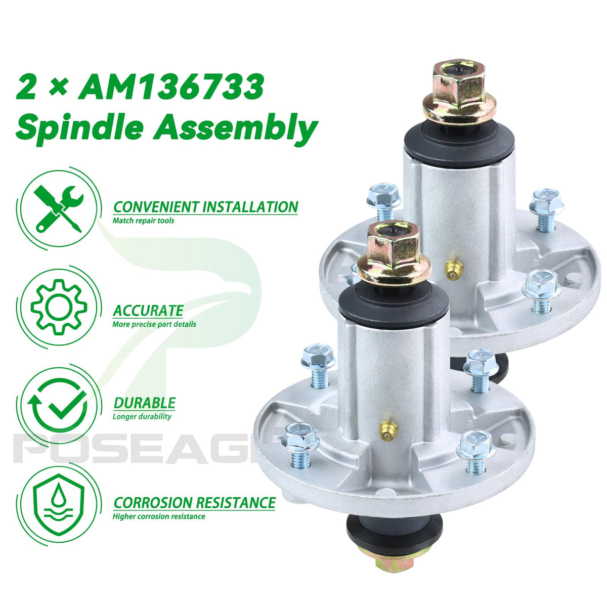 POSEAGLE spindle ZTR fitment reference covers EZtrak models for guidance.