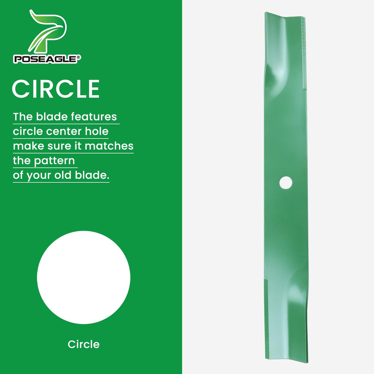 POSEAGLE three-pack pre-sharpened mower blades save setup time.