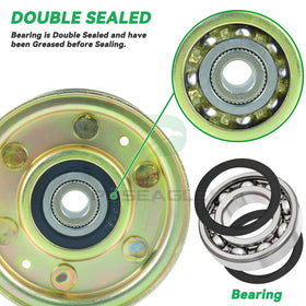 POSEAGLE 62-4540 compatible idler; smooth belt flow on Toro builds.
