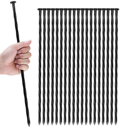 POSEOFFR 16-inch spiral stake for strong soil grip and durable landscape edging