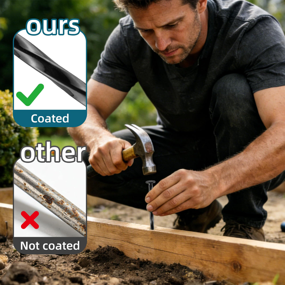 POSEOFFR camping tent stake anchors tents firmly in varying soils