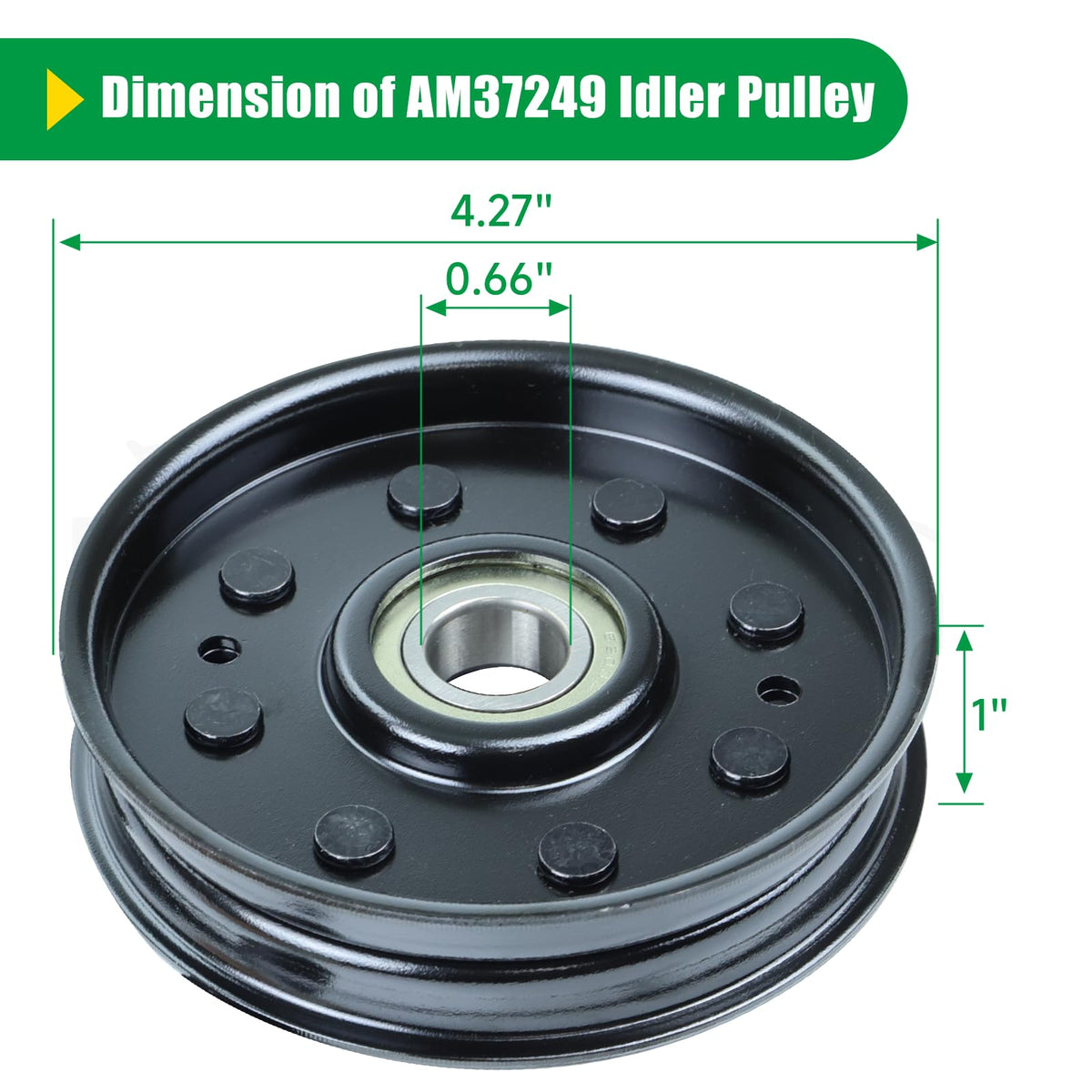 Double-sealed bearing on POSFLAG AM37249 reduces wear and maintenance