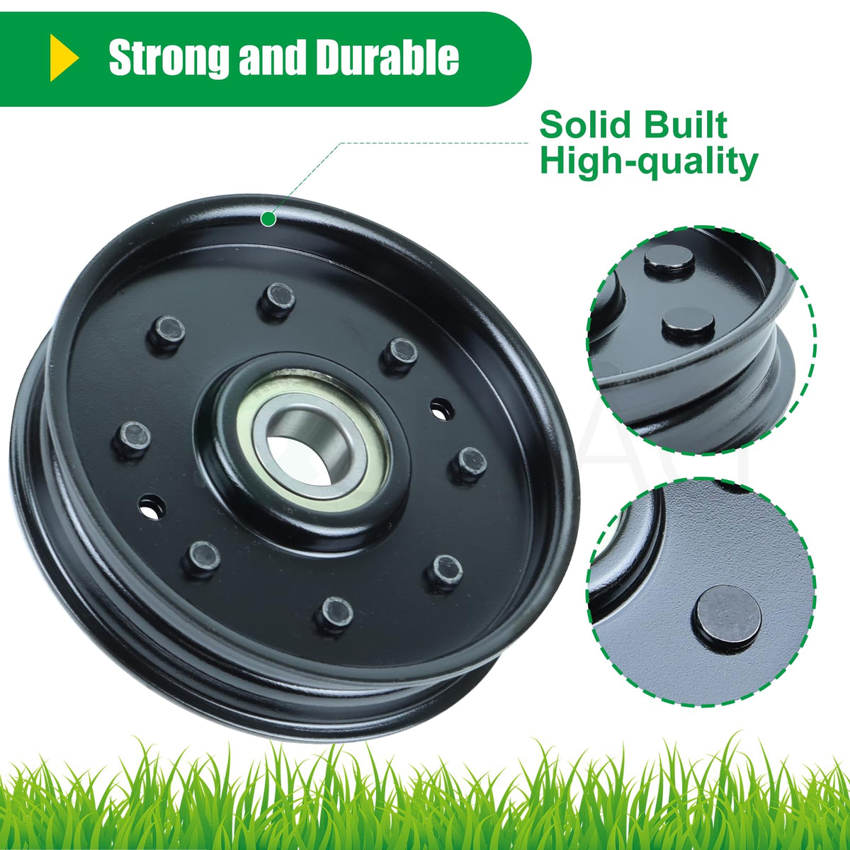 Pre-greased bearing design minimizes maintenance intervals