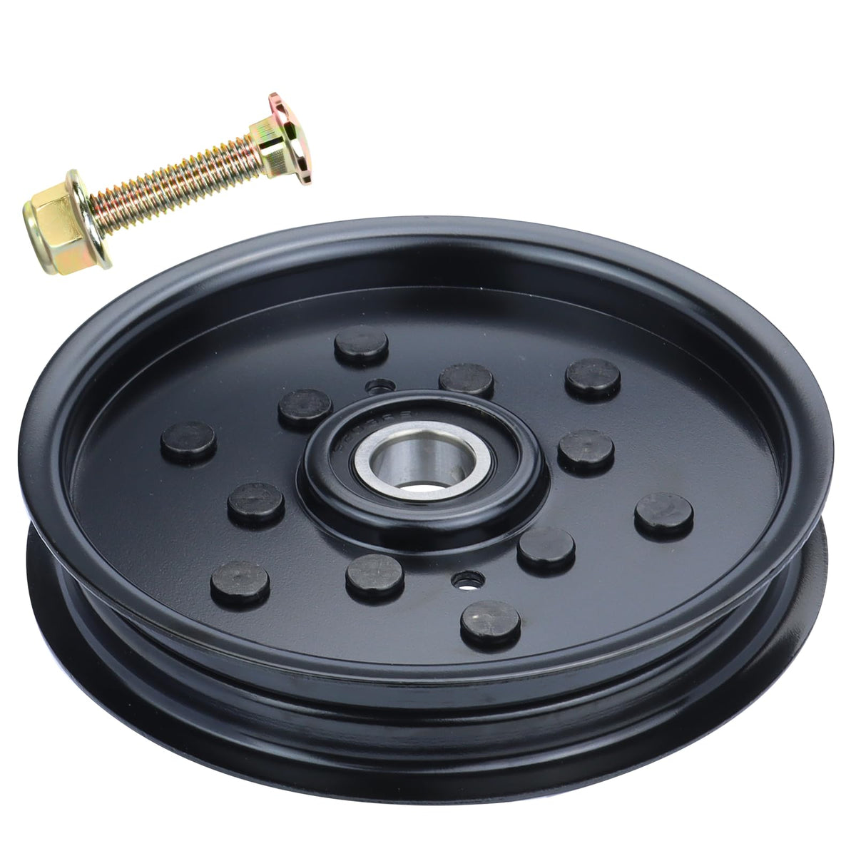 POSFLAG AUC16698 idler pulley front view for John Deere tractors, reliable replacement option.