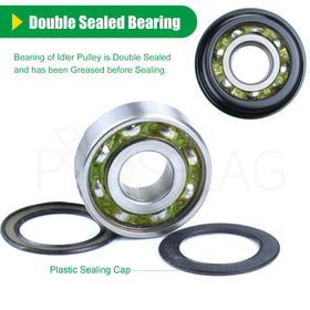 POSFLAG AUC16698 idler pulley for SABRE series tractors ensuring smooth operation.