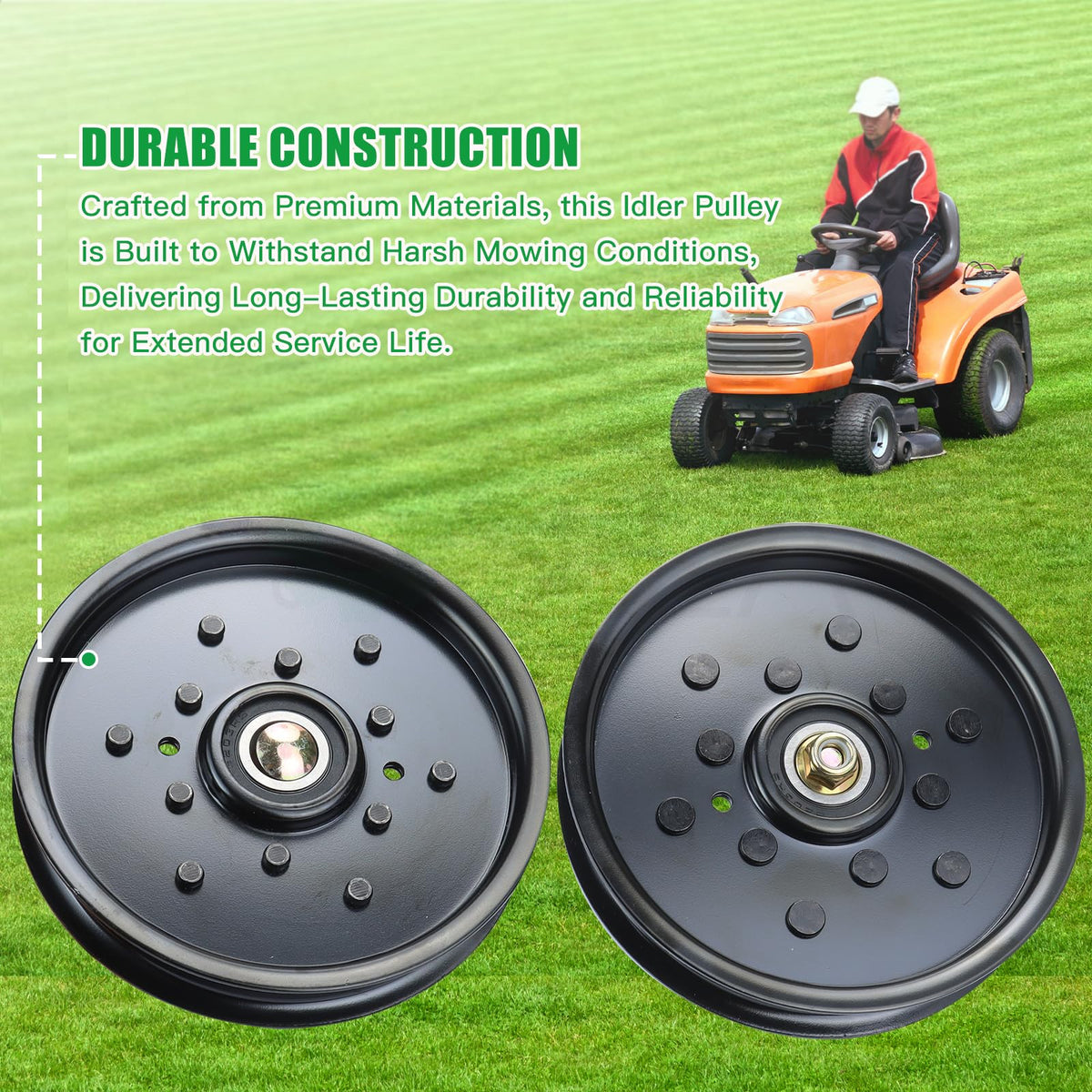 POSFLAG AUC16698 idler pulley compatible with John Deere X300 series for dependable use.