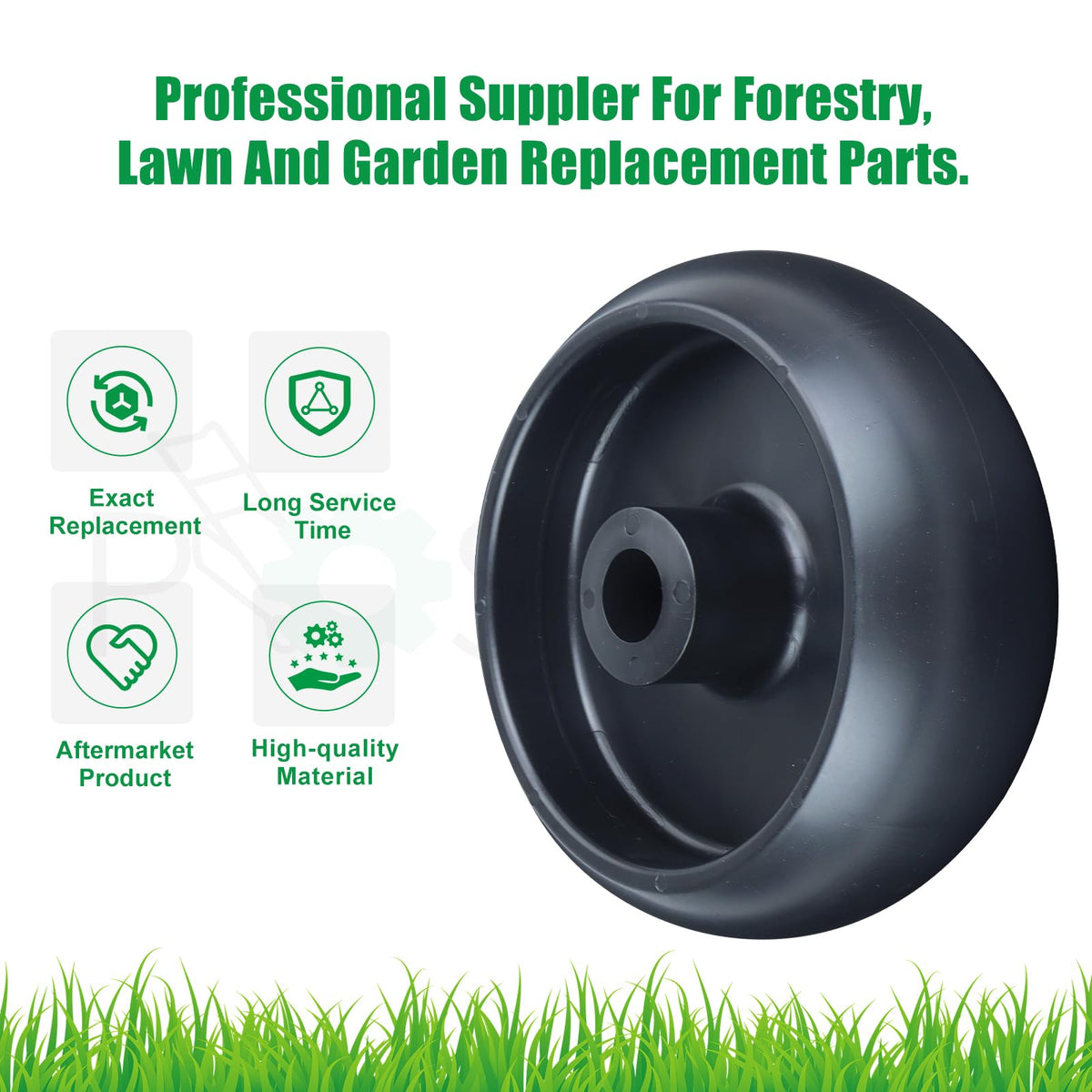 POSFLAG GX10168 gauge wheel and deck wheel combo maintains consistent cutting height.