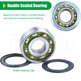 POSFLAG GY22172 idler pulley with double sealed bearing for wear resistance