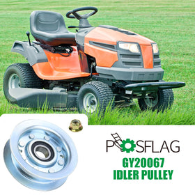 POSFLAG GY22172 idler pulley side view, compact profile for easy replacement