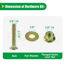 POSFLAG idler pulley on a mower deck illustrating strain-free belt routing.