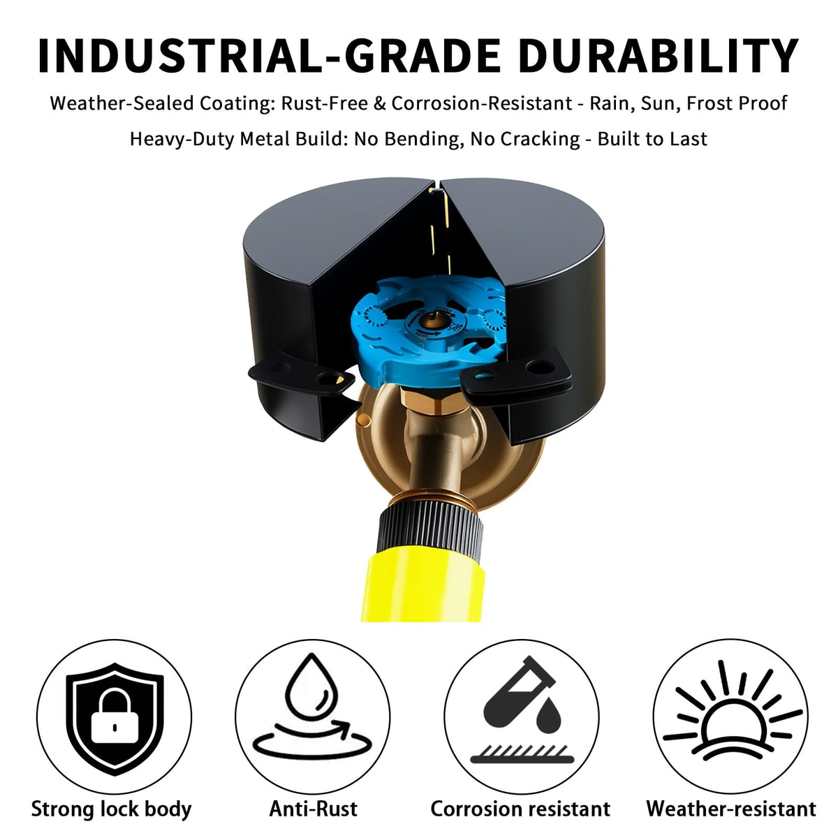 Posnaland metal construction durability rust‑proof and weather-ready for outdoor faucets