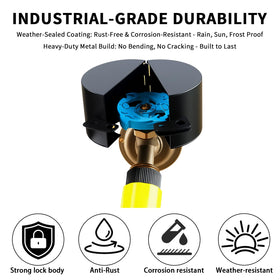 Posnaland metal construction durability rust‑proof and weather-ready for outdoor faucets