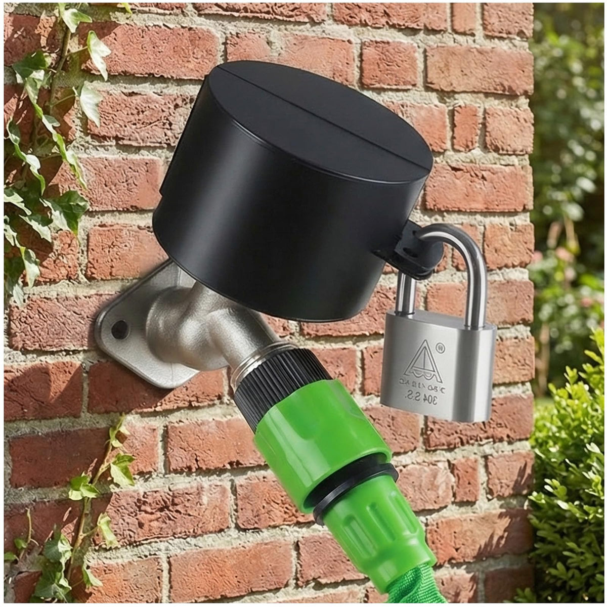 Posnaland outdoor faucet lock package with padlock deters unauthorized use and water waste