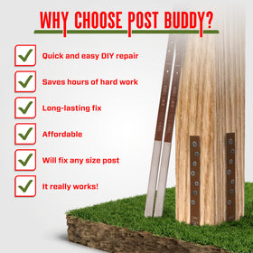 Post Buddy quick-install setup demonstrating easy placement for fence posts.