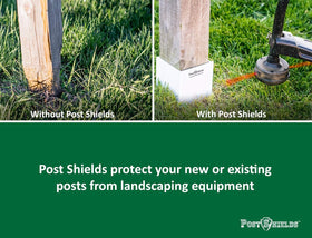 Post Shields 4x4 mailbox-post guard keeps the mailbox post safe year round.