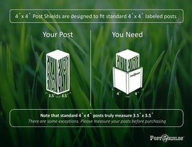 Post Shields UV-stable plastic resists fading in all weather conditions