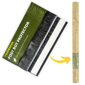 Postsaver Pro-Wrap Large wrap-applied guards wood posts against moisture and decay.