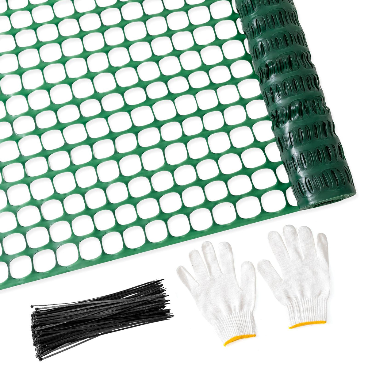 PotatoLife plastic mesh fence roll 2x25 ideal for temporary garden fencing.