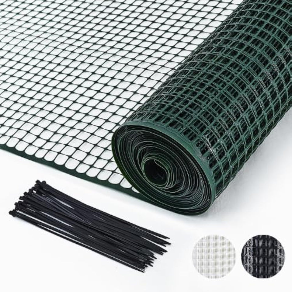 PotatoLife garden netting mesh closeup shows durable UV-protected material for outdoor use.