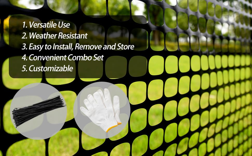 PotatoLife mesh fence installed by wrapping around a post for quick setup