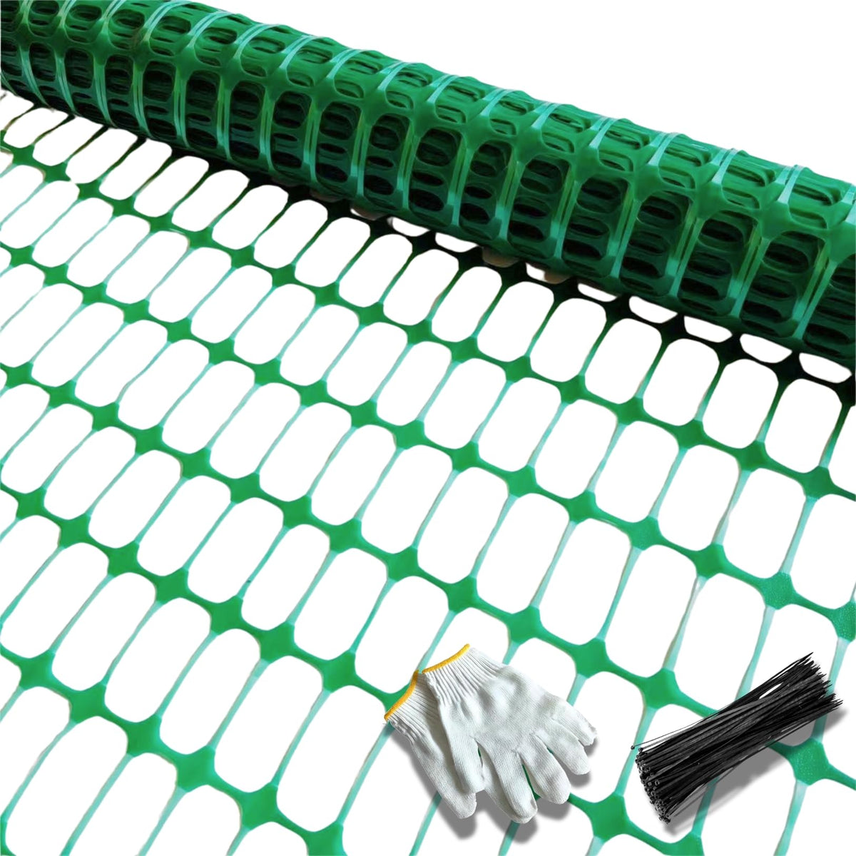 PotatoLife plastic mesh fence roll 40x100 ft enables quick, reusable temporary fencing.