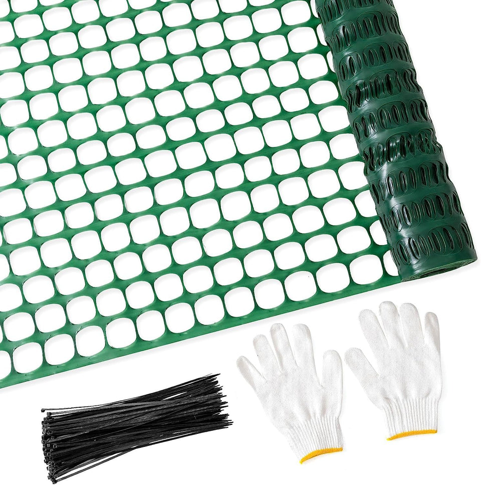 PotatoLife plastic mesh fence roll for garden fencing and durable temporary barrier