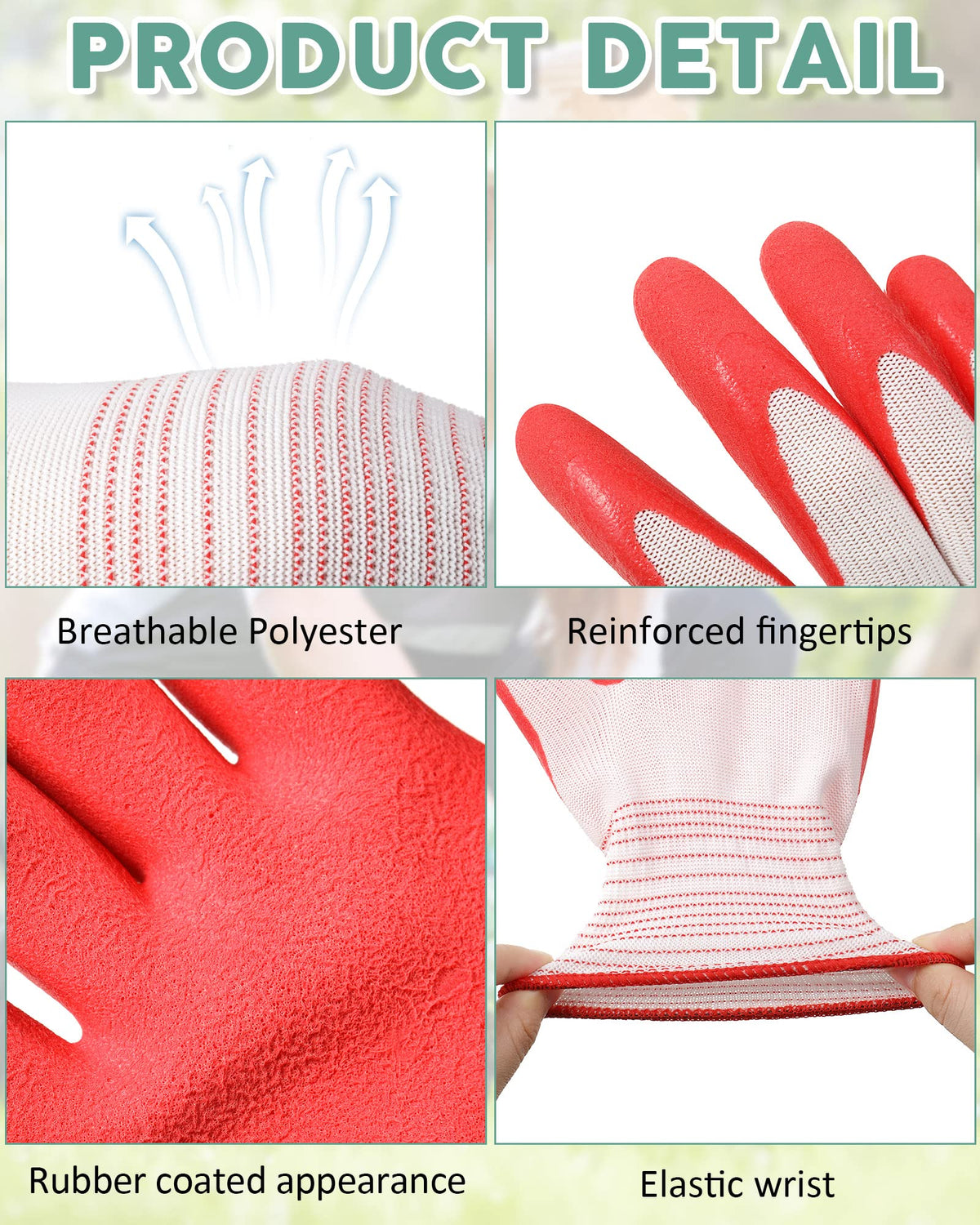 Potchen 32-pairs garden gloves pack for versatile home and yard use