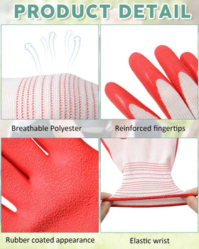Potchen 32-pairs garden gloves pack for versatile home and yard use