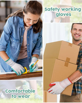 Potchen durable garden gloves with protective fingertips for nails safety