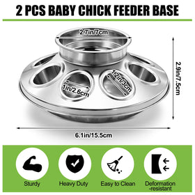 Potchen galvanized steel feeder base for long-lasting poultry equipment