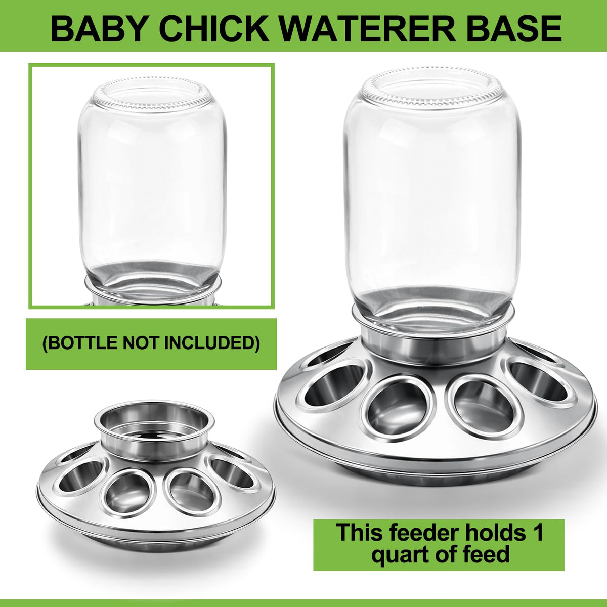 Potchen safe chick feeder edges reduce friction for young birds