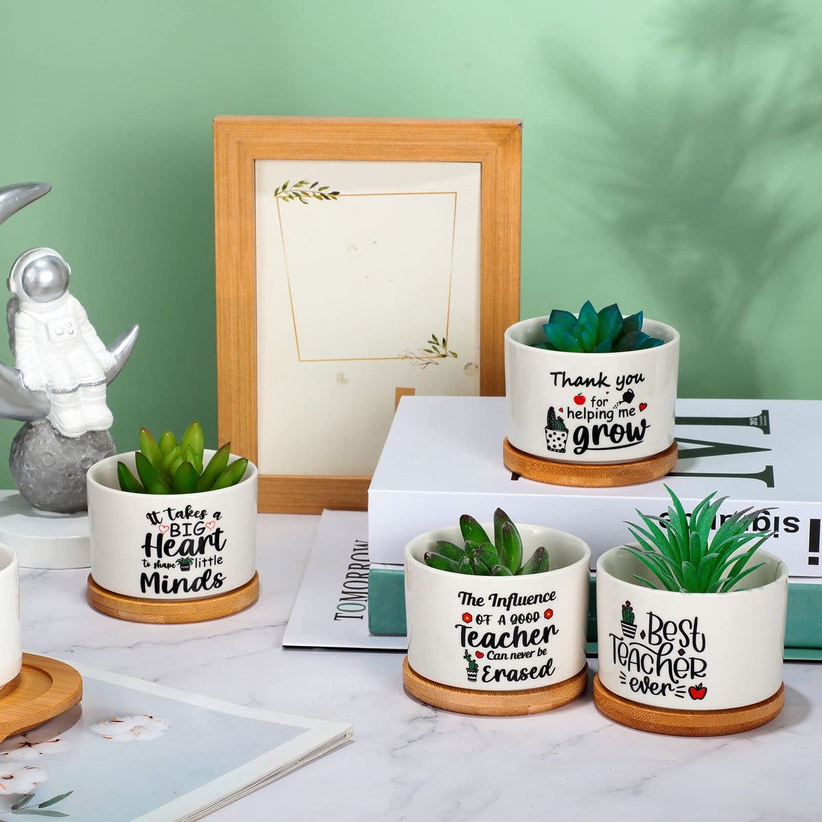 Potchen funny taglines on pots inspire gratitude in classrooms.