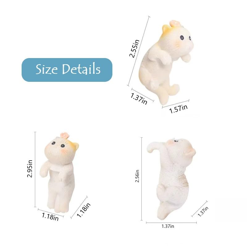 Poteital cream cat ornament with yellow accents brightens fairy garden displays