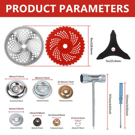 Potiarey 10x80T carbide tip blade highlights durability and powerful cuts.