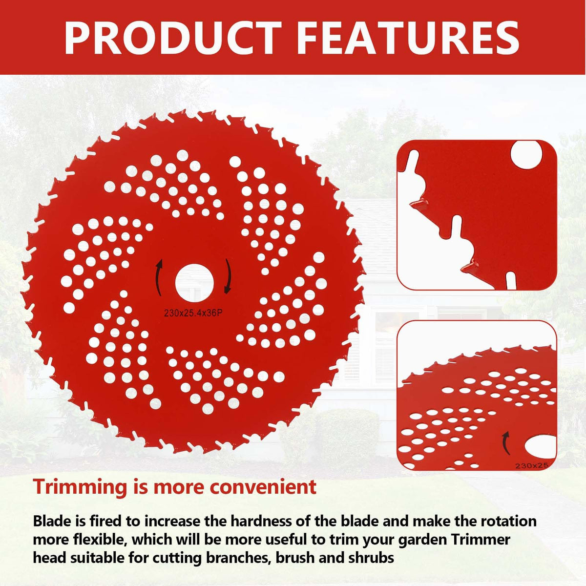Potiarey carbon steel blades 10x3 teeth deliver tough, long-lasting cutting.