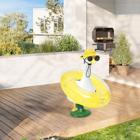 potidure 23-inch goose decor set is easy to install on cement statues.