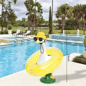 potidure hawaiian design goose costume brightens outdoor spaces.