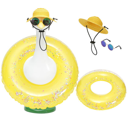 potidure porch goose outfit hat with adjustable strap for sun-safe outdoor styling.
