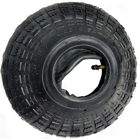 Potreba tire and inner tube with TR87 angled valve enables quick inflation.
