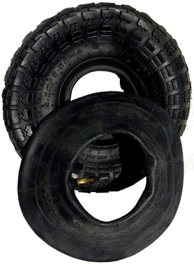Potreba 4-inch rim compatibility supports 4.10/3.50-4 and 3.00-4 tires.