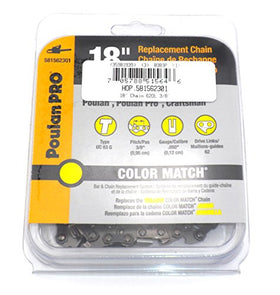 Poulan replacement chain installed on a compatible saw demonstrates easy installation and dependable performance.