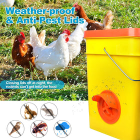 Poutilor DIY feeder assembly enables quick setup on buckets or barrels