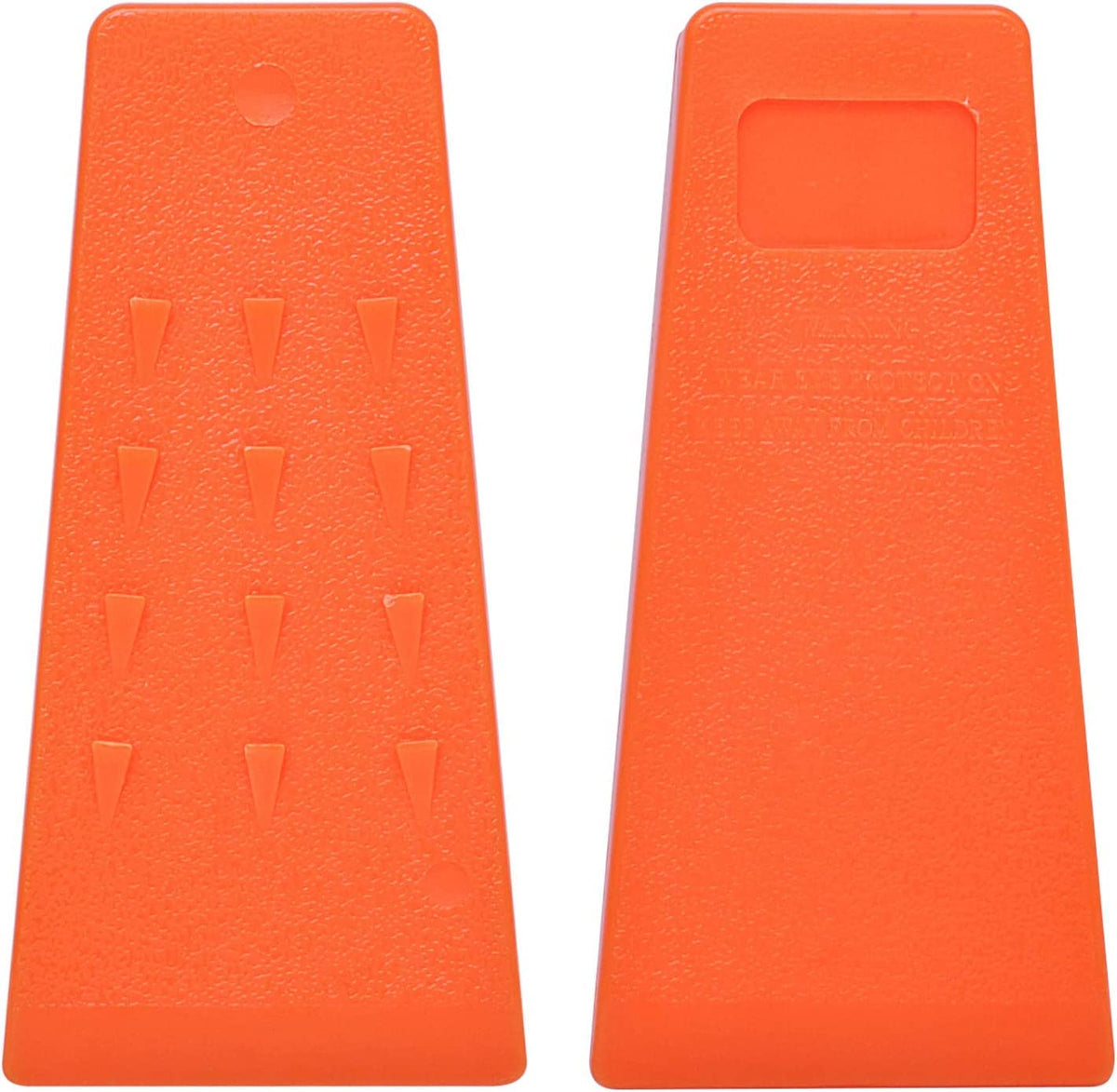 Poweka ABS plastic wedge demonstrates durable construction for safe direction control.
