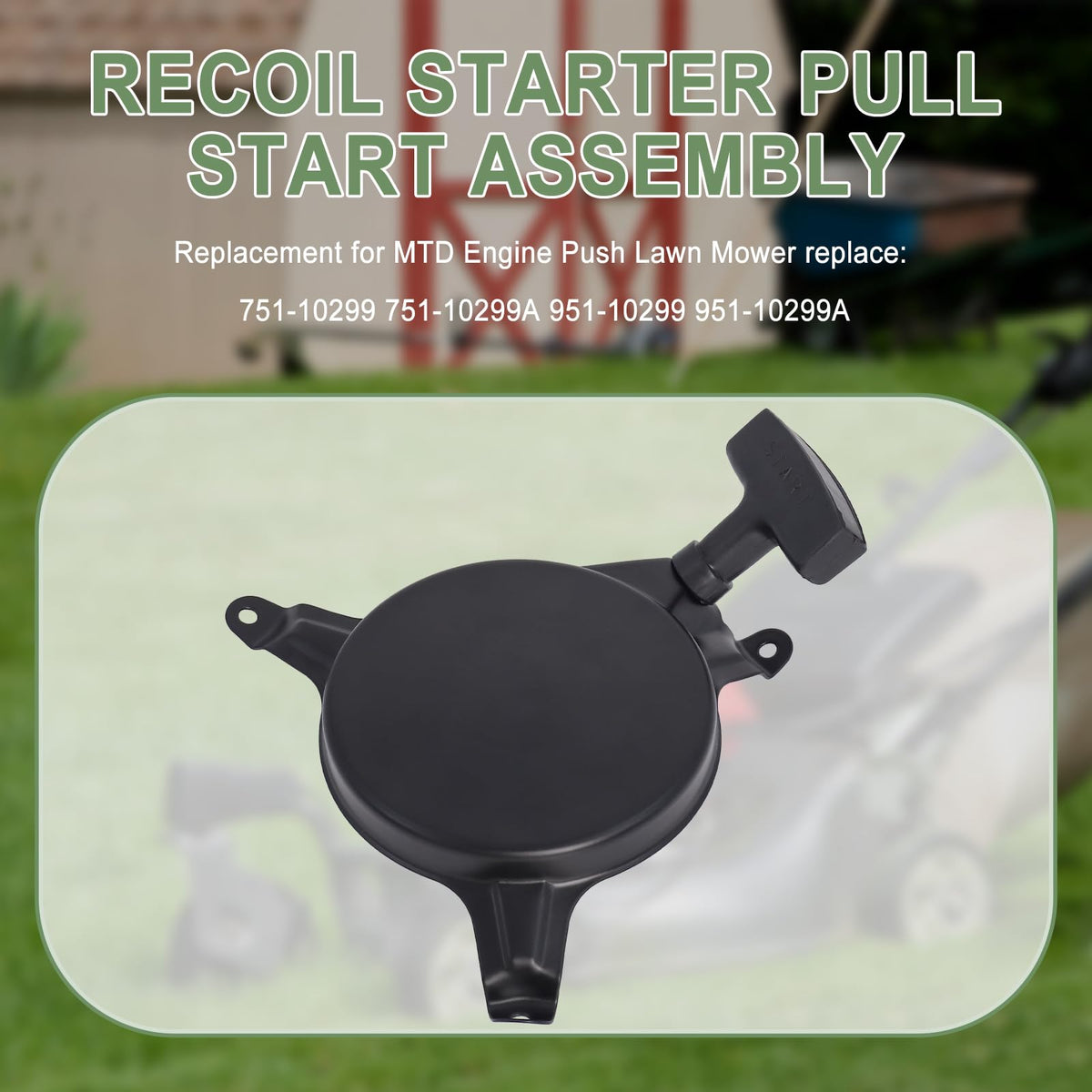 Poweka recoil starter engine compatibility label showing supported models.