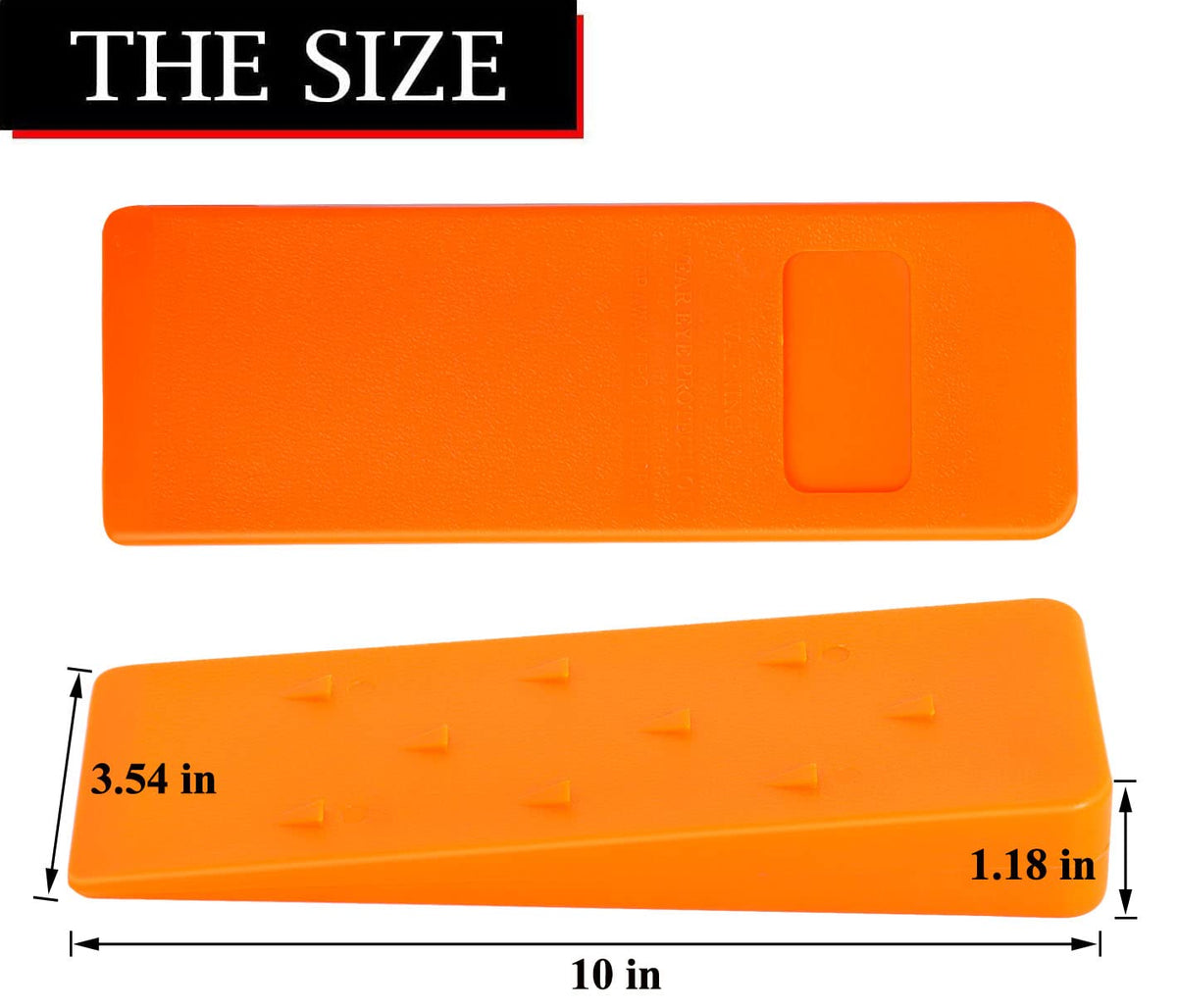 Poweka wedges feature smooth one side and serrated edge for grip.